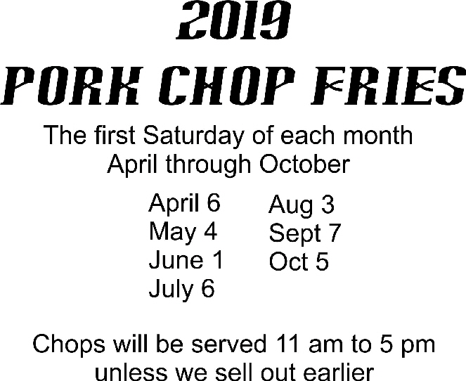 Pork shop schedule